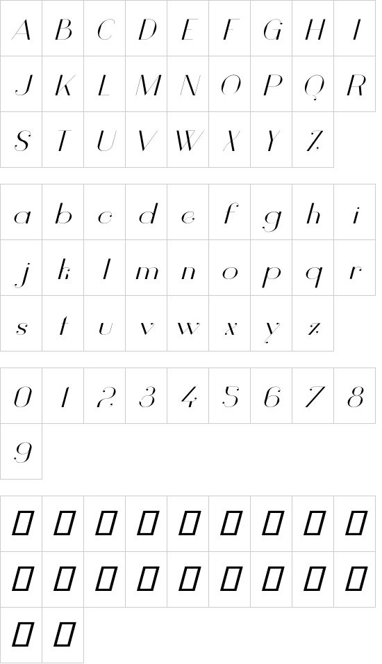 Vanity font