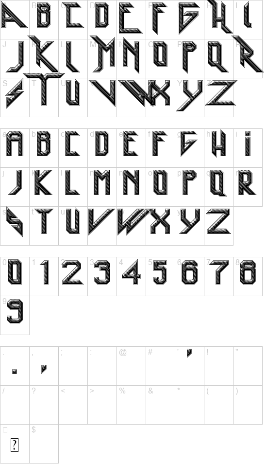 Heavy metal rocking font