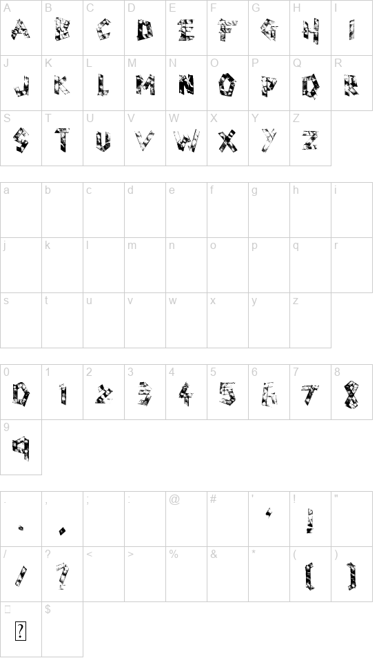 Scotch taped font