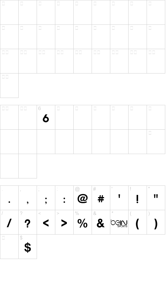 قناة بي ان سبورت font