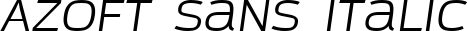 Azoft Sans Italic font