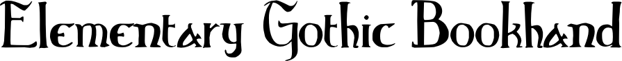 Elementary Gothic Bookhand font