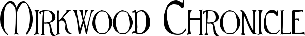 Mirkwood Chronicle font