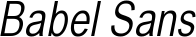 Babel Sans font