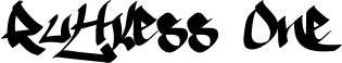 Ruthless One font