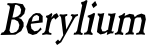 Berylium font