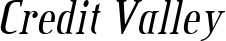 Credit Valley font