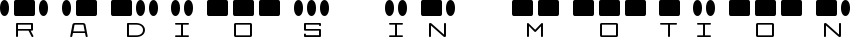 Radios in Motion font