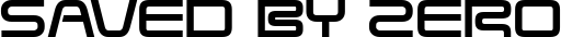 Saved by Zero font