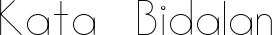 Kata Bidalan font