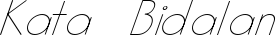 Kata Bidalan font
