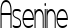 Asenine font