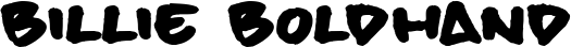 Billie BoldHand font