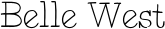 Belle West font