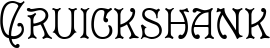 Cruickshank font