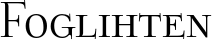 Foglihten font