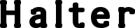 Halter font
