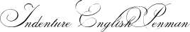 Indenture English Penman font