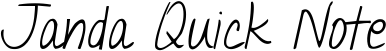 Janda Quick Note font