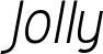 Jolly font