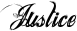 Justice font