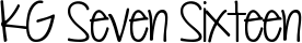 KG Seven Sixteen font