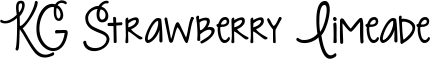 KG Strawberry Limeade font