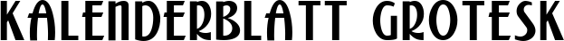 Kalenderblatt Grotesk font