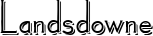 Landsdowne font