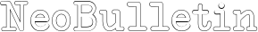 NeoBulletin font