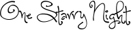 One Starry Night font