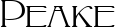 Peake font