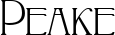 Peake font