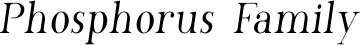 Phosphorus Family font