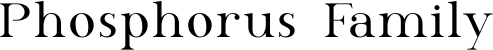 Phosphorus Family font