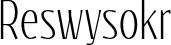 Reswysokr font