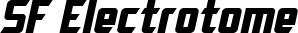 SF Electrotome font