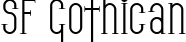 SF Gothican font