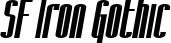 SF Iron Gothic font