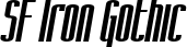SF Iron Gothic font
