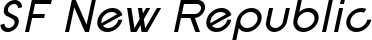SF New Republic font