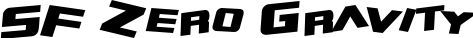 SF Zero Gravity font