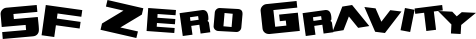 SF Zero Gravity font
