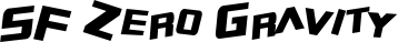 SF Zero Gravity font