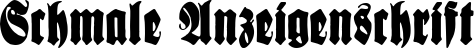 Schmale Anzeigenschrift font