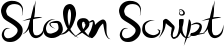 Stolen Script font