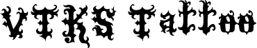 VTKS Tattoo font