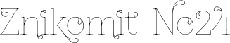 Znikomit No24 font