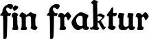 fin fraktur font