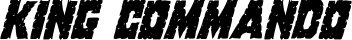 King Commando font